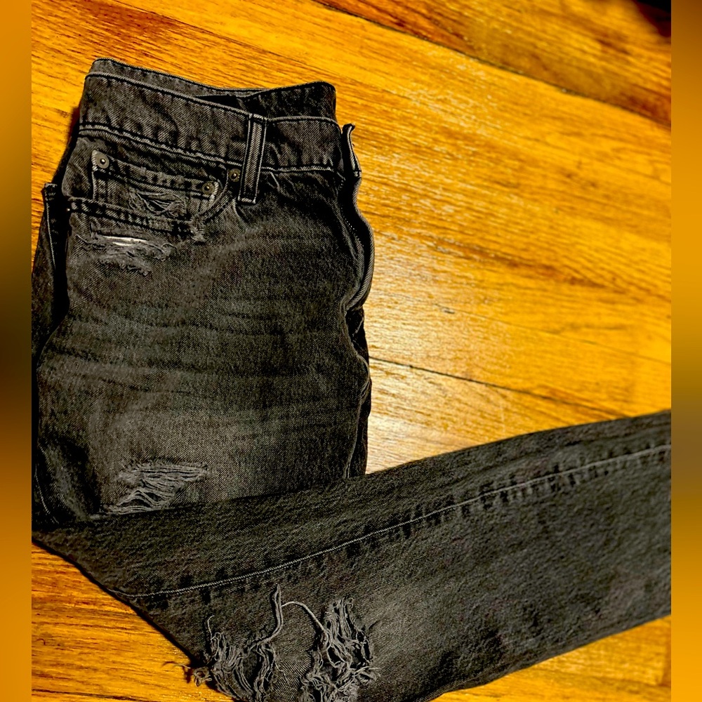 Men’s Abercrombie ripped gray jeans 31 by 30 slim